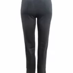 Women Lycra Black Slim Fit Track Pant with Side Stripe