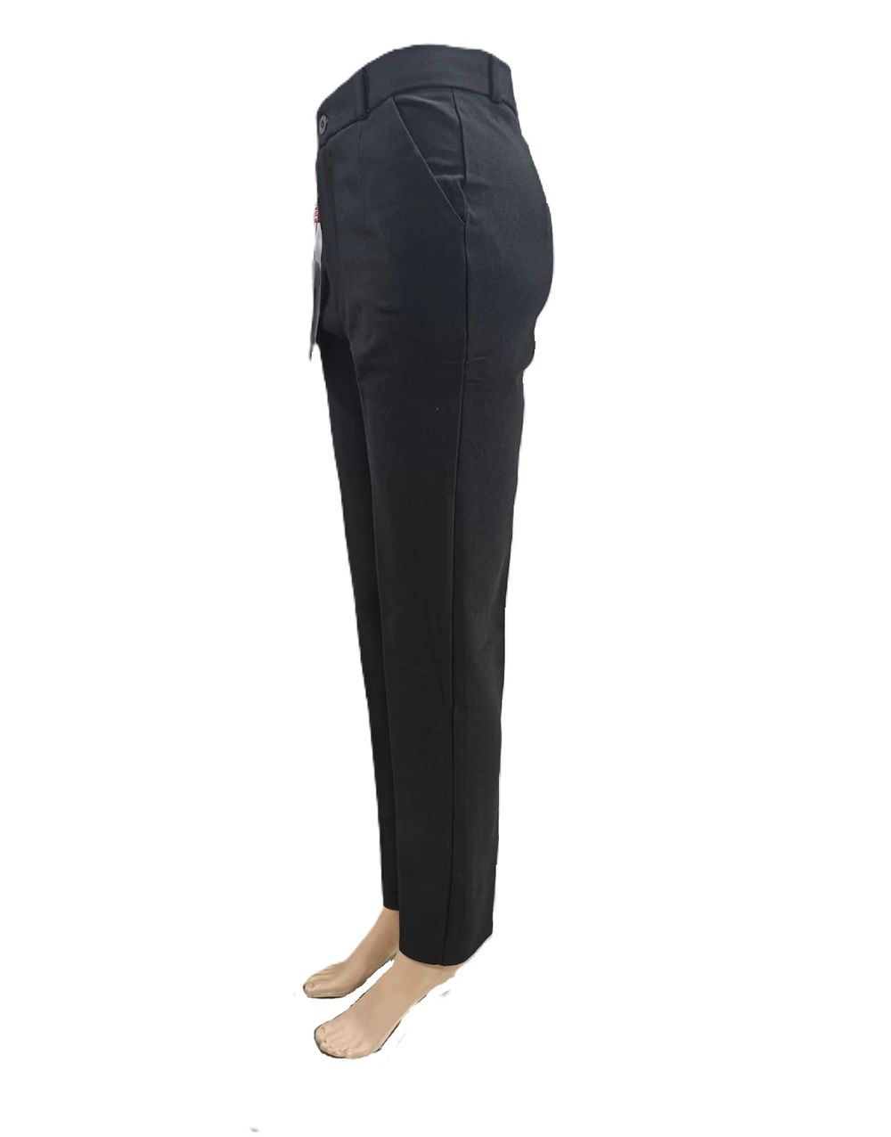 Women Black Formal Straight Fit Pant - Image 2